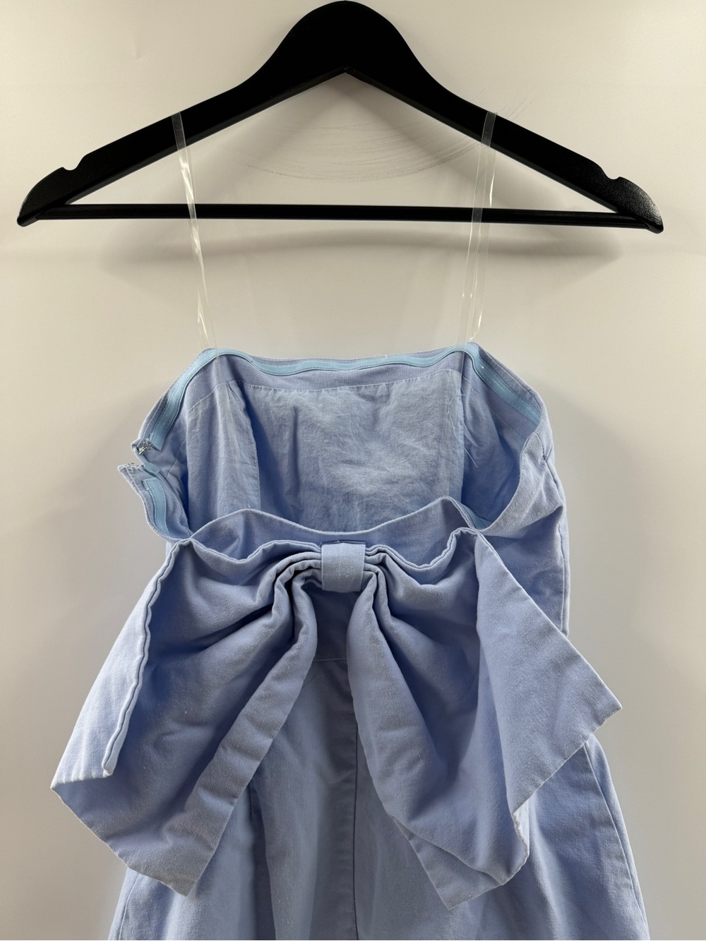 Altar'd State Light Blue Strapless Bow Back Mini Dress – Women's XS - Picture 5 of 8